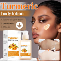 Turmeric Body Lotion- Tumeric Lotion- Remove Acne, Dark Spots，Firming Moisturiser with Aloe, Witch Hazel & Turmeric - Body Cream for Women, Men, Dry Skin Holiday Essentials-100ml Travel Size