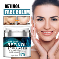 Shefave Retinol Cream For Face, Anti Aging Face Cream With 5% Hyaluronic Acid - Skin Tightening & Wrinkle Reduction Facial Moisturiser - Lifting And Firming For Youthful Glow