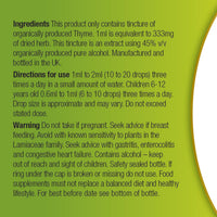 Organic Herbal Remedies 100 ml Thyme Tincture