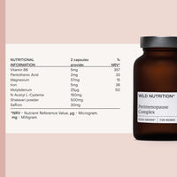 Wild Nutrition WILD NUTRITION Food-Grown Perimenopause Complex | Perimenopause Supplements to Support Hormone Balance for Women | Shatavari & Saffron Supplement to Support Mind, Body and Mood | 60 Capsules
