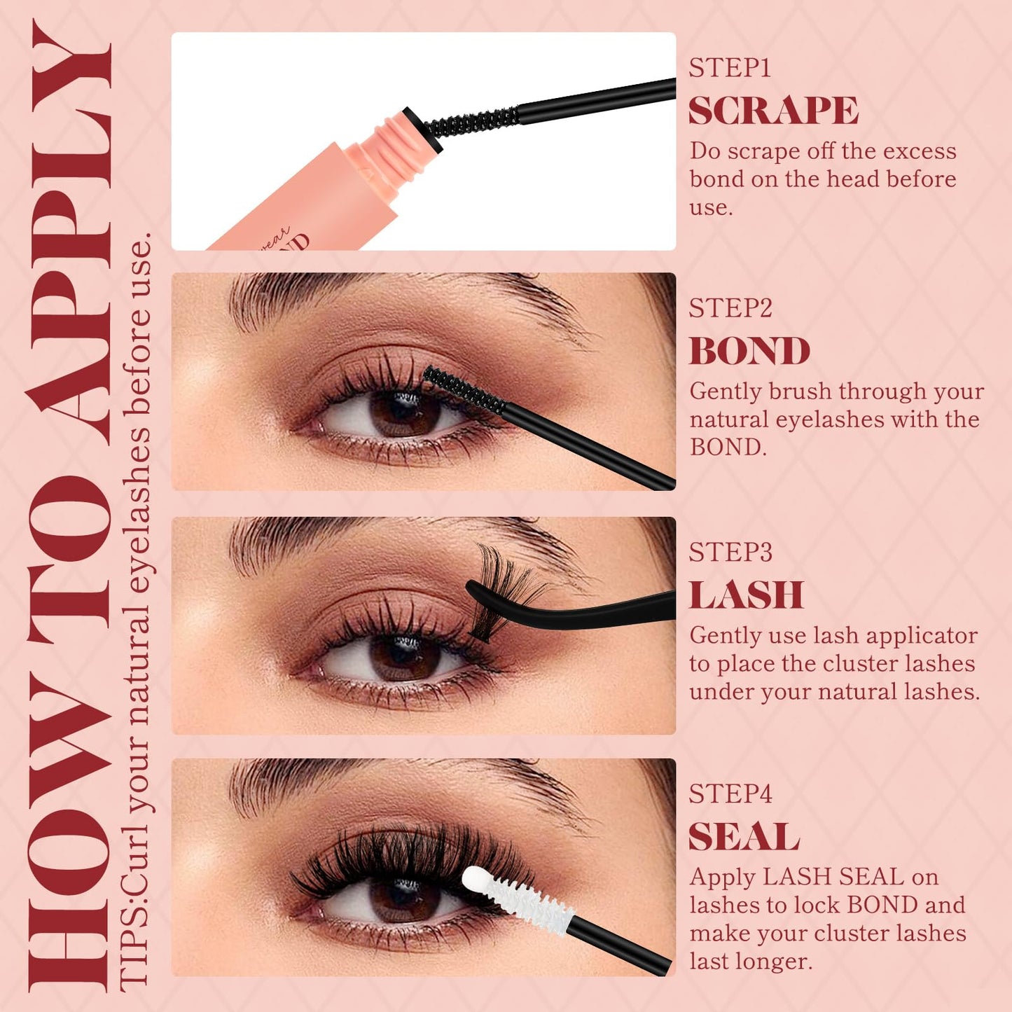 Higu clace Higu Clace Cluster Lashes 320PCS, Individual Eyelashes Mixed 9-16mm,Natural Lash Clusters Wispy Cluster Lashs,Eyelash Extensions Easy to Use at Home Eyelashes Clusters (30D+40D)