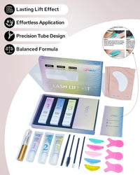 Libeauty Lash Lift Kit, Brow Lamination & Eyelash Perming Kit, Smooth-Flow Tube Design Beginner Friendly, Effective Salon Curl Results and Lasted Up 1 Month