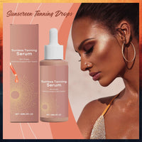 MINSHZEE Sunscreen Tanning Drops, Natural Ingredients Liquid Tanning Drops for Women and Men, Enhance Your Natural Skin Tone, Natural Bronze, 1 Piece, 60ml