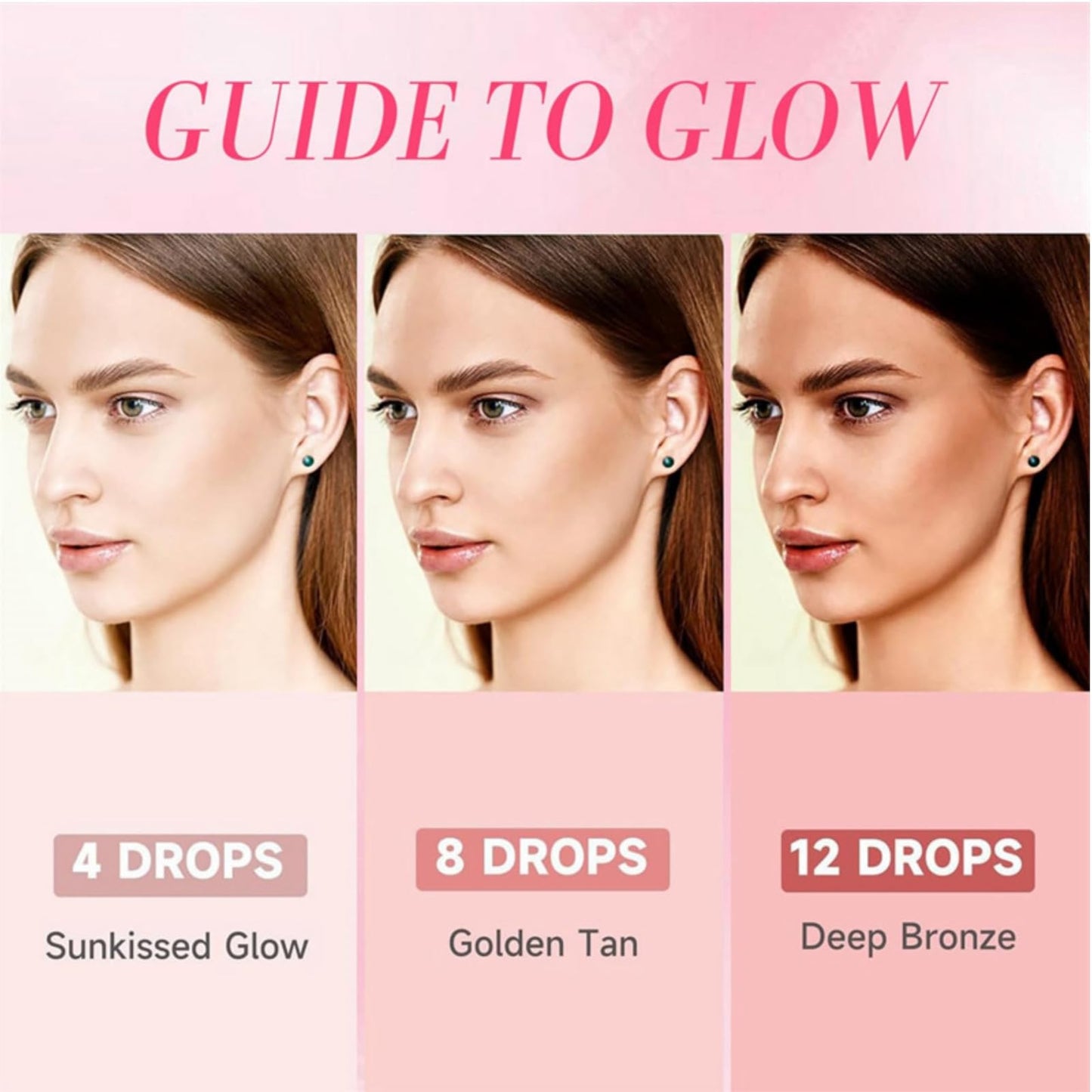 Siyinzu Sunless Tanning Drops,Self-Tanning Nourishing Tan Enhancer Drops,Face Tanni/ng Drop/s,Tannin/g Moisturiser for Body/Face,Sunbed Tannin/g Accelerator,Tan Accelerator for Sun,Enhances Natural Skin Tone