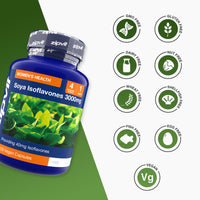Zipvit SOYA Isoflavones 3,000mg, High Strength SOYA Bean Extract 40mg Isoflavones, 120 Vegan Capsules, 4 Months Supply