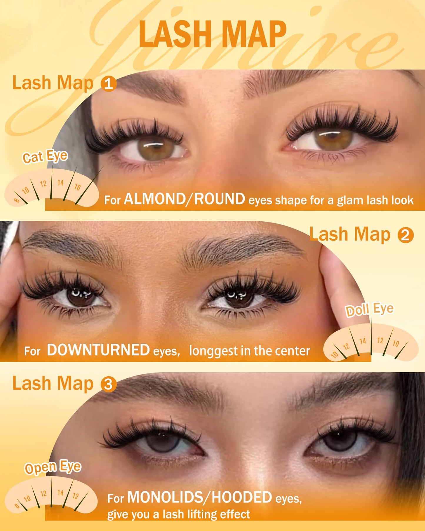 JIMIRE Manga Cluster Lashes Natural Looking 180Pcs Individual Eyelashes Wispy Eyelash Extensions Lashes Individual Cluster 8-16MM C Curl Anime DIY Eyelash Clusters at Home