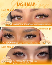 JIMIRE Manga Cluster Lashes Natural Looking 180Pcs Individual Eyelashes Wispy Eyelash Extensions Lashes Individual Cluster 8-16MM C Curl Anime DIY Eyelash Clusters at Home