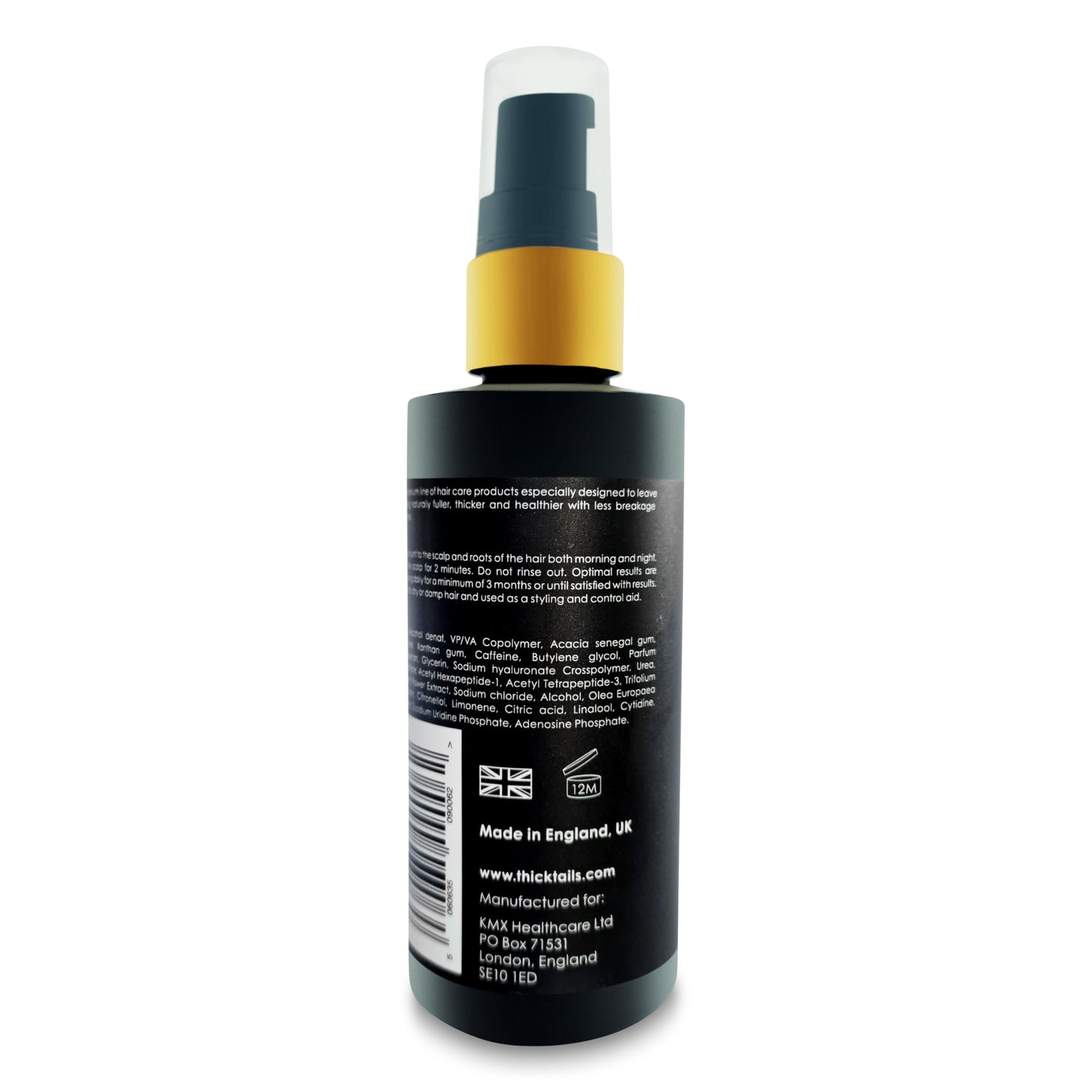 ThickTails Hair Growth Serum For Women 3.4fl.oz - for Thinning Hair Breakage Due to Menopause Stress Postpartum Recovery. Anti Loss Thickening Regrowth Treatment. Best DHT Blocker. Biotin Caffeine