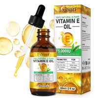 ZTSMSWY Pure Vitamin E Oil for Skin & Hair - 100% Natural Organic Vitamin E Oil - Cold Pressed 2 Fl Oz, Moisturizes & Protects - for Face, Body, Scars & Cuticles