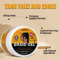 WOZUTUNT 16 OZ Large Capacity Family Pack Smoothing Braiding Gel for Twist, Locs, Braids, Edge Control, Cornrows - Strong Hold, No Flake, Tames Frizz, No Alcohol, Easy to Use Twist and Lock Gel