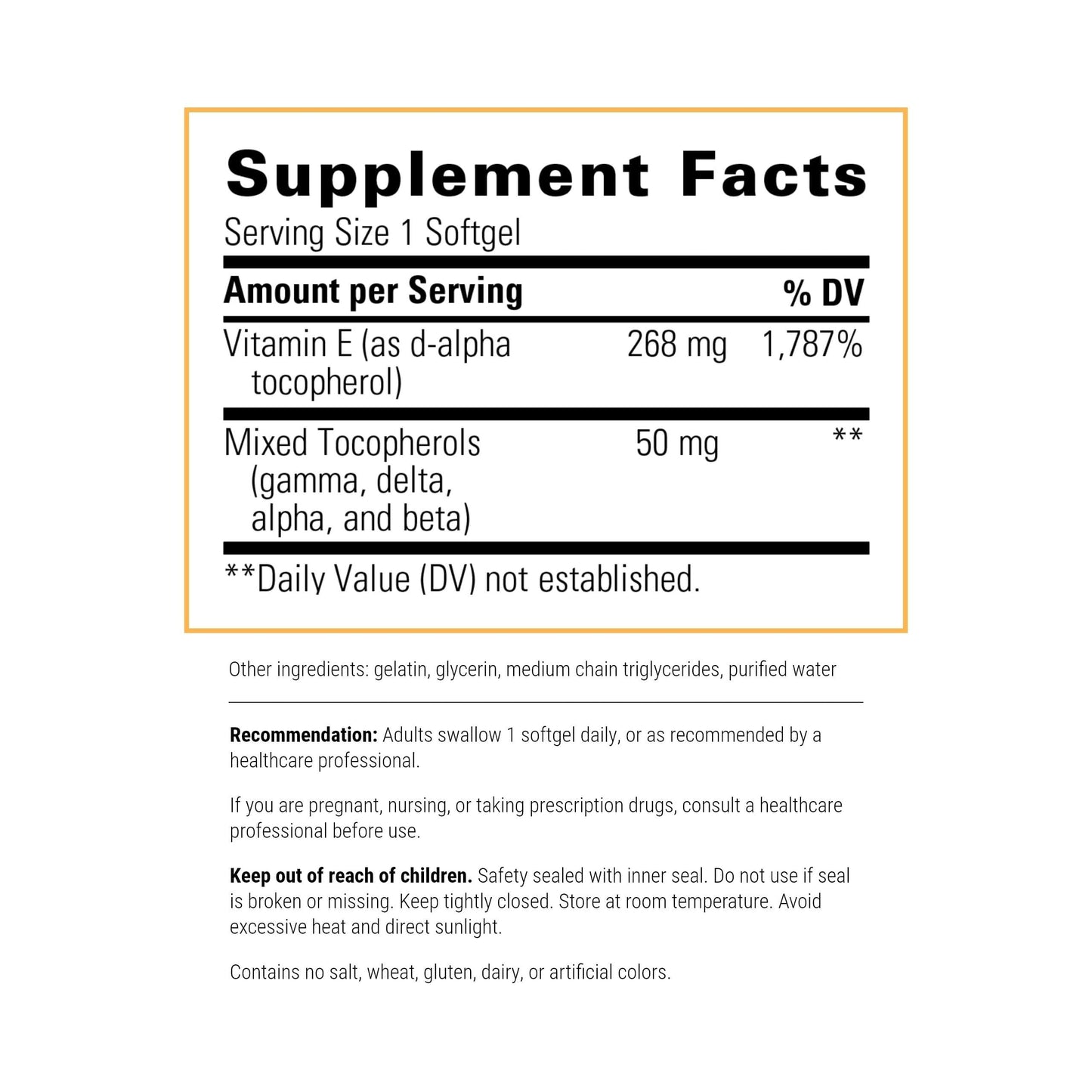 Integrative Therapeutics - Vitamin E - Tocopherol Form of Vitamin E - Supports Heart Health & Promotes Antioxidant Activity* - 60 Softgels