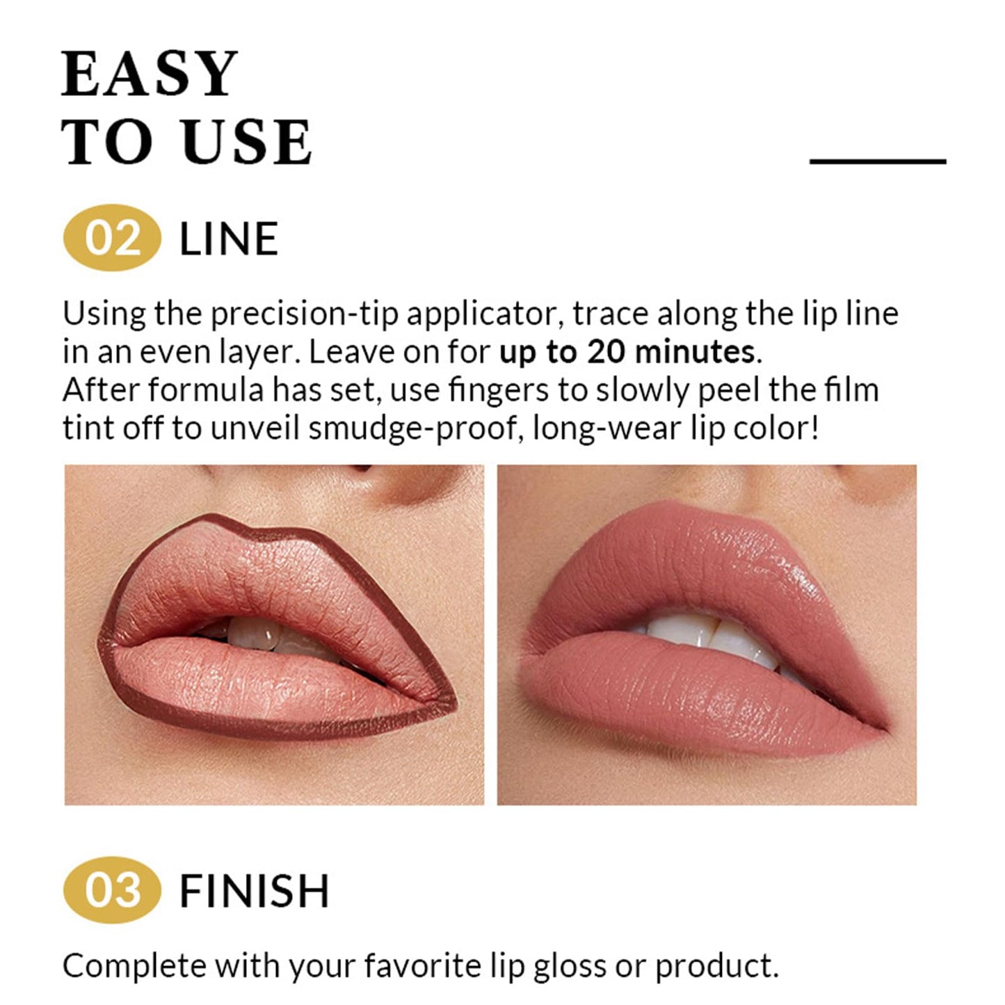 SHEBEEDO Lip Liner, Peel Off Lip Liner Tattoo, 3PCS Peel Off Matte Brown Lip Liner Set, Burgundy Red & Dark Brown & Light Brown Long Lasting Lip Colour, Highly Pigmented Lip Liner, Silky Texture