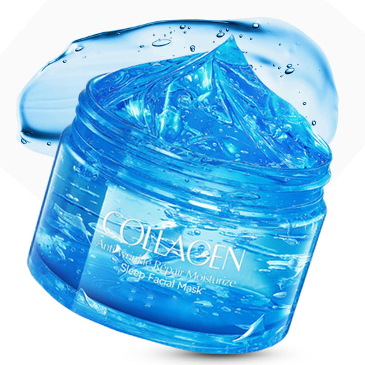 ThamGlow Renew Overnight Sleeping Facial Mask with Collagen - Anti Aging Anti Wrinkles Hydrating Face Mask for Skin Care & Repair