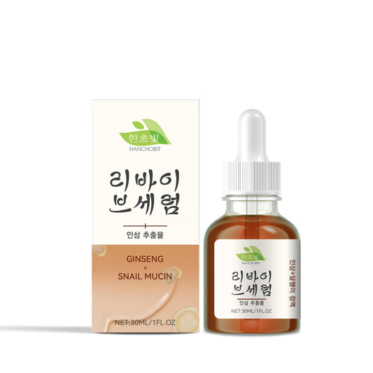 ISBEAUSOLS Beauty of Korean Skincare Serum, Repair Revive Serum Ginseng + Snail Mucin Essence Korean Skin Care
