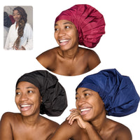 TTAT Try This an That TTAT Shower Cap Jumbo Size for Men & Women With Afro, Long Dreadlocks, Locs, Box Braids, Voluminous & Long Hair, Waterproof, Washable, Reusable & Adjustable