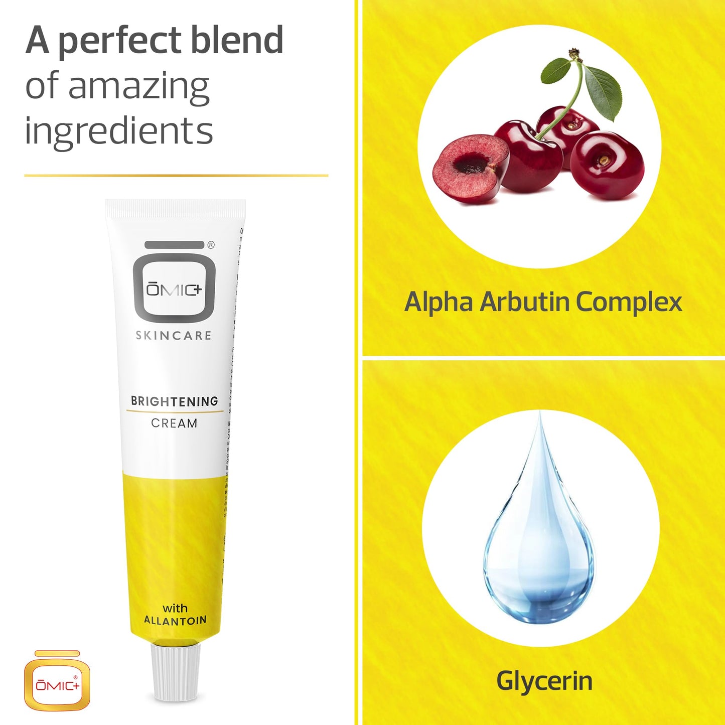 Omic Skin Brightening Cream | 1.7 Fl oz / 50 g | Helps Remove Pigments on: Body, Underarm, Face, Armpit, Intimate Area