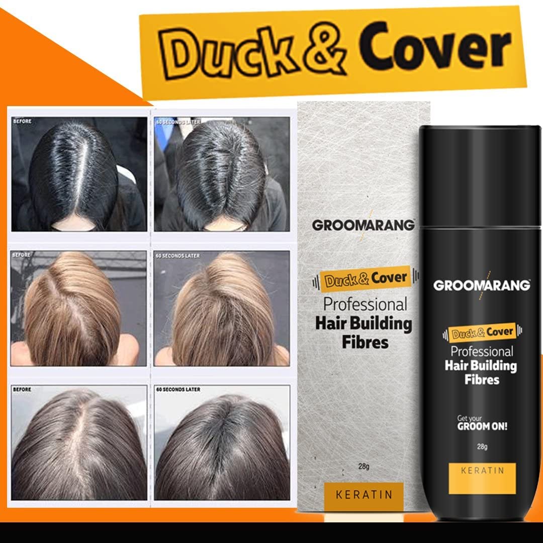 groomarang Hair Fibres X2 GROOMARANG Keratin Hair Building Fibres for Thinning Hair - Instantly Conceals Thinning Areas for Fuller Thicker Hair- For Men & Women 28g + Hair Loss Prevention Lotion (Light Brown)