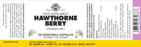 Solgar Hawthorne Berry Vegetable Capsules - Pack of 100 - Powdered Extract - Vegan, Vegetarian, Kosher