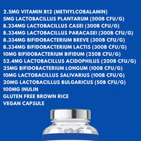 Pure: Vitality Pure:Vitality Probiotics Complex Capsules - 1 Month Supply / 30 Vegan Capsules - 30 Billion CFU - GMP HACCP UK Certified Manufacturer - PRE/PROBIOTICS for Men and Women