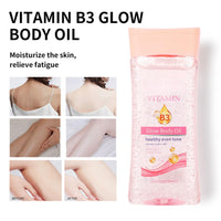 Vitamin B3 Body Oil Gel – Essential Oils for Skin – Glow Body Oil for Women – Massage Oil for Back & Gua Sha – Hydrating, Brightening & Smoothing Skin Care for Dry Skin 200ml
