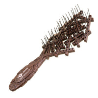 Head Jog 19 Coconut Brush - Detangling Hair Brush Made From Coconut Husk. Detangler Hairbrushes For Wet Or Dry Hair. Gentle and Flexible Detangle Hair Brush For Women and Men in Cocoa