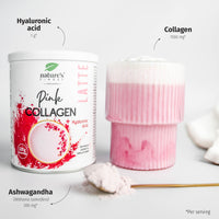 Nature's Finest by Nutrisslim PINK LATTE with Collagen and Hyaluronic Acid 125 g | Coconut and vanilla flavored drink, lactose and sugar free (1)