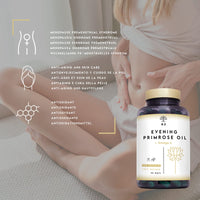 Evening Primrose Oil 2000 mg, 10% GLA. 200 Softgel Capsules with Vitamin E and Omega 6. High Strength, Easy Swallow, Cold Pressed. Menopause, Skin and Nails Care. Made in EU. N2 Natural Nutrition