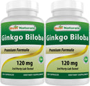 Best Naturals, Ginkgo Biloba Extract - Double Strength Ginkgo Biloba, 120mg, 120 Capsules (120 Count (Pack of 2))