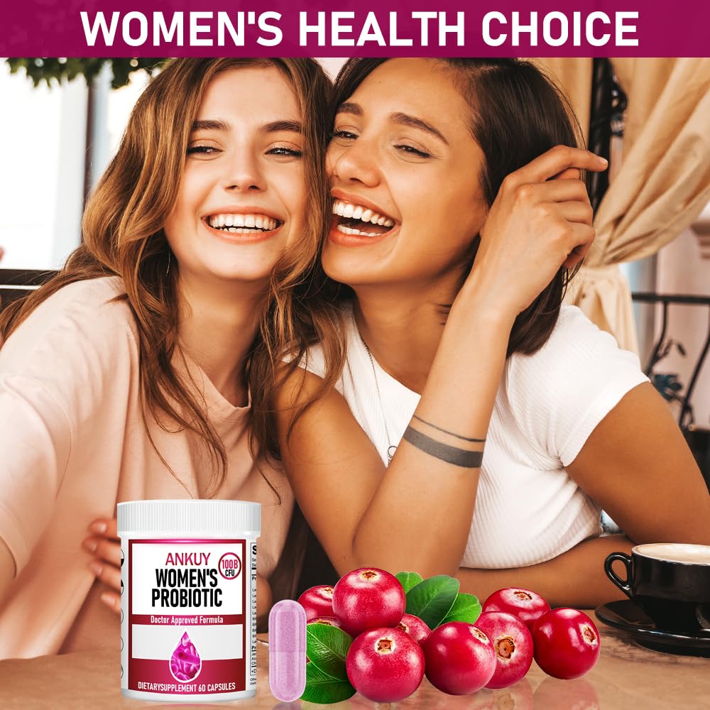Probiotics for Women - PH Balance, Digestive, UT, & Feminine Health - 100 Billion CFU -10 Unique Strains for Women - Organic Prebiotics, Cranberry Extract+ - Womens Probiotic - 60 Capsules