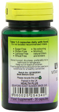 Health Plus Lycopene Plus 10mg Men's Health Plant Supplement - 30 Gelatin Free Capsules