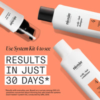 NIOXIN Nioxin System 4 Scalp + Hair Thickening Treatment - Serum for Coloured, Dry and Damaged Hair with Progressed Thinning - with Niacinamide and Biotin, 100ml