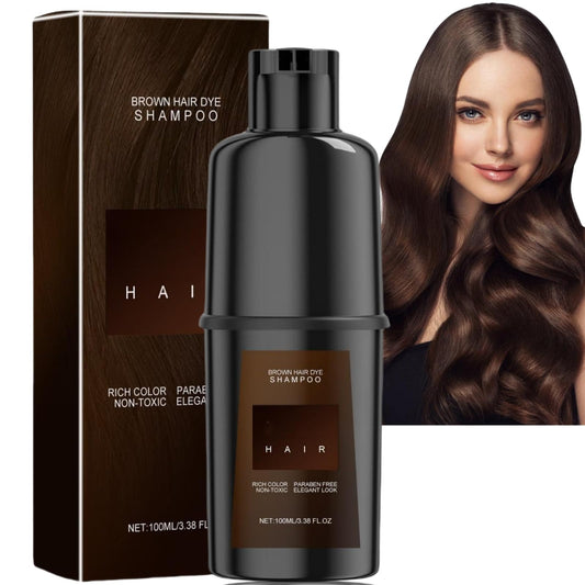 SingHao Polar Hair Dye Shampoo,3 in 1 Sham/poo for H/air,3 in 1 Instant Hair Dye Shamp/oo,Ha/ir Care Instant Dye Shampo/o,Hai/r Care Instant Dye Sha/mpoo,Natural Plant H/air Dye Shampoo#Brown