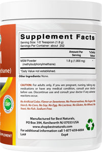 Best Naturals 100% Pure MSM Powder, 1Lb (1 LB (Pack of 1))