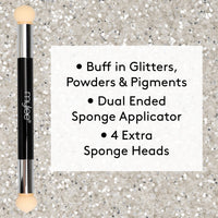 Mylee Dual Ended Sponge Applicator Pen - Portable Dimensions - Buffs Pigments, Glitters and Flakes - Gradient, Ombre Effect, DIY Nail Art Tool - 4 Replacement Heads - Vegan and Cruelty Free