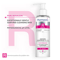 Pharmaceris R Puri-Rosalgin, Eye and Face Cleanser, Face Wash Gel for Rosacea Skin, Physiological Gel, Cleanser for Sensitive and Allergic Skin, D-Panthenol - 200 ml