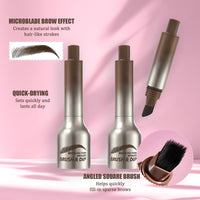 Liftique Instant Brow Brush,Beauty Brow Liquid Eyebrow Pen for Women Angled Brush Eyebrow Pencil Long Lasting Waterproof Anti Smudge Multi purpose Create Natural Eyebrow Shape (Gray Brown)