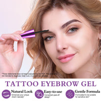 Shengqialun Peel Off Eyebrow Tint, Brow Tattoo Peel Off, Waterproof Eyebrow Gel & Long-Lasting Natural Color, Eye Brow Dye for Defined Brows, Smudge-Proof Up to 3 Days for Daily Use(Black Brown)