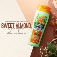 Vatika Naturals Multivitamin Enriched Almond Shampoo - 400 ml | Goodness of Sweet Almond, Yoghurt | For Hair Nourishment and Conditioning