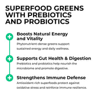 LOVE LIFE SUPPLEMENTS Organic Greens by LLS | 273g - 30 Servings | Unflavoured | Contains 6 Organic Greens - Kale, Spirulina, Spinach, Seagreens, Pea, Chlorella Plus Inulin and Lactospore® | Love Life Supplements