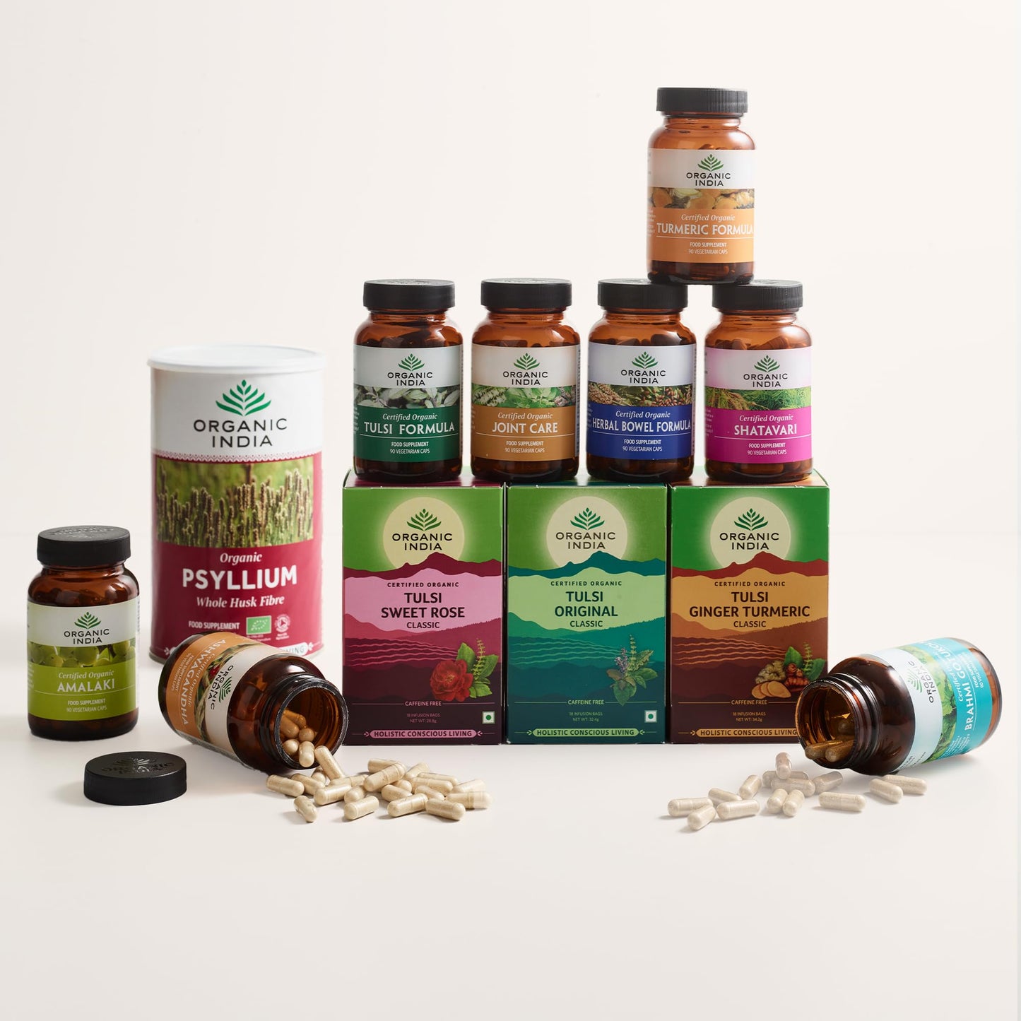 Organic India Joint Care Capsules with Ashwagandha, Certified Organic & Vegan, 90 Capsules