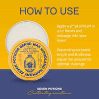 SEVEN POTIONS Seven Potions Beard Wax for Men — Medium Hold Styling Wax to Shape And Nourish Your Beard — All-Natural, Vegan, Cruelty Free — Woodland Harmony (30 ml)