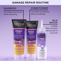 John Frieda Miraculous Recovery Silk Drench Smoothing Water, Lamellar Water for Frizzy Hair, 200ml