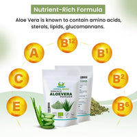 Herbal Magic's Organic Aloe Vera Powder Natural Face Hair Mask, Sparkle Your Smoothies, Shakes, Baking Premium Quality -100gm (Pack of 1)
