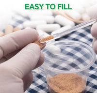 Angtai JN Empty Capsules, AngtaiJN 100 Count Clear Vegetarian Capsules, Size 0 DIY Pill Capsules Filling Empty Caps with Micro Lab Spoon, Kosher, ISO9001, Gluten Free, Halal Certified, Non-GMO Certified