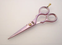 Sanguine Pink Hair Scissors and Hair Thinning Scissors Set, 5.5 inch Presentation Case/Box