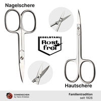 SONNENSCHEIN by Hans Kniebes Manicure Set - 5-Piece Nail Care Set - Genuine Nappa Lambskin Leather Manicure Case - Nail Scissors, Cuticle Scissors, Nail File, Tweezers and Double Instrument (Orange)