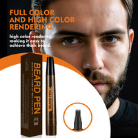 DMQ Beard Pencil Filler,Brown Tattoo Eyebrow Pen with Fork Tip,Waterproof, Long Lasting, Natural Looking,Hair and Beard Filler for Define & Sharpen Hair, Beard & Eyebrow
