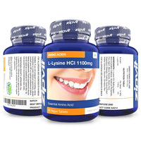 Zipvit L-Lysine 1100mg Tablets. High Strength Essential Amino Acid, Vegan and Vegetarian, 90 Tablets, 3 Months Supply