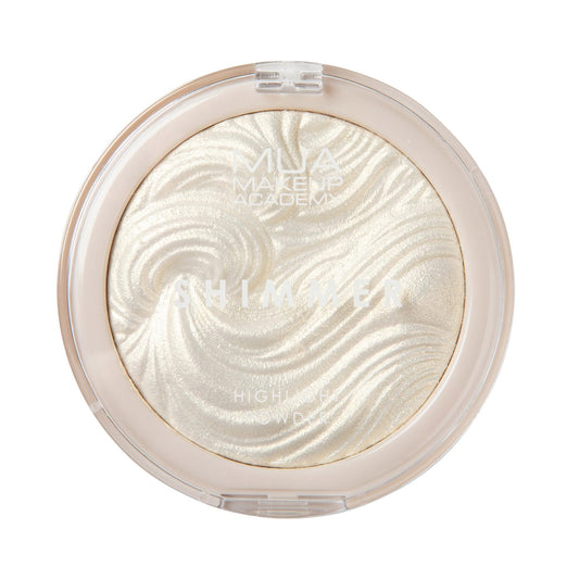 MUA Makeup Academy Shimmer Highlighter Powder, Iridescent Gold - Highly Pigmented Glow Finish, 8 g