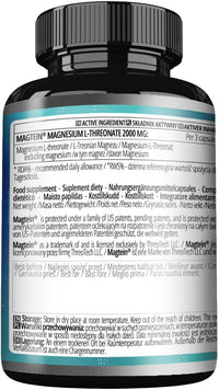 Magtein® Magnesium L-Threonate 144 mg per Daily Dose - 90 Vegan Capsules - 30-Day Supply - for Cognitive Function Support - by Apollo's Hegemony